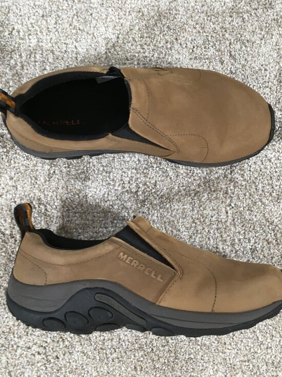 Merrell Jungle Moc Nubuck Slip On Shoes Mens Size 9.5 W Wide Brown Leather main image 6